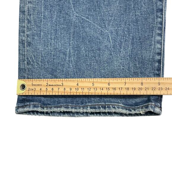 Express Conscious Edit Jeans Size 12 Long Relaxed Straight Low Rise Button Fly - Picture 16 of 16